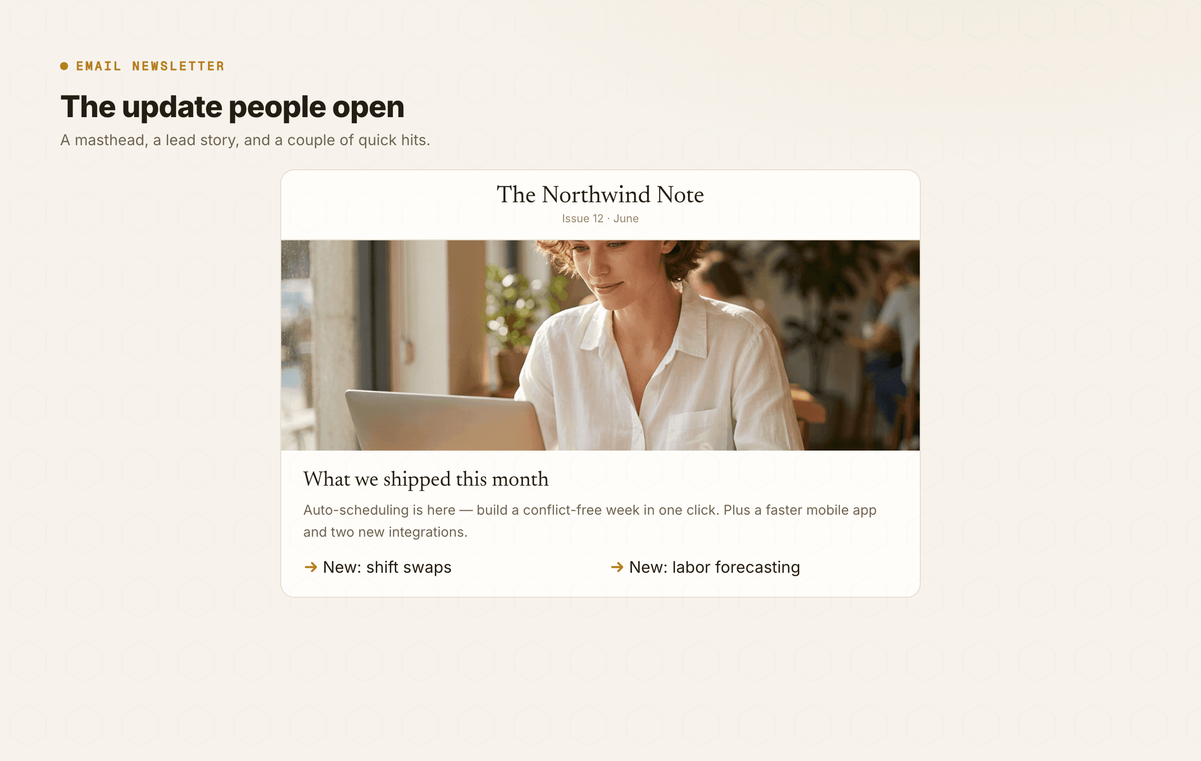 Email newsletter