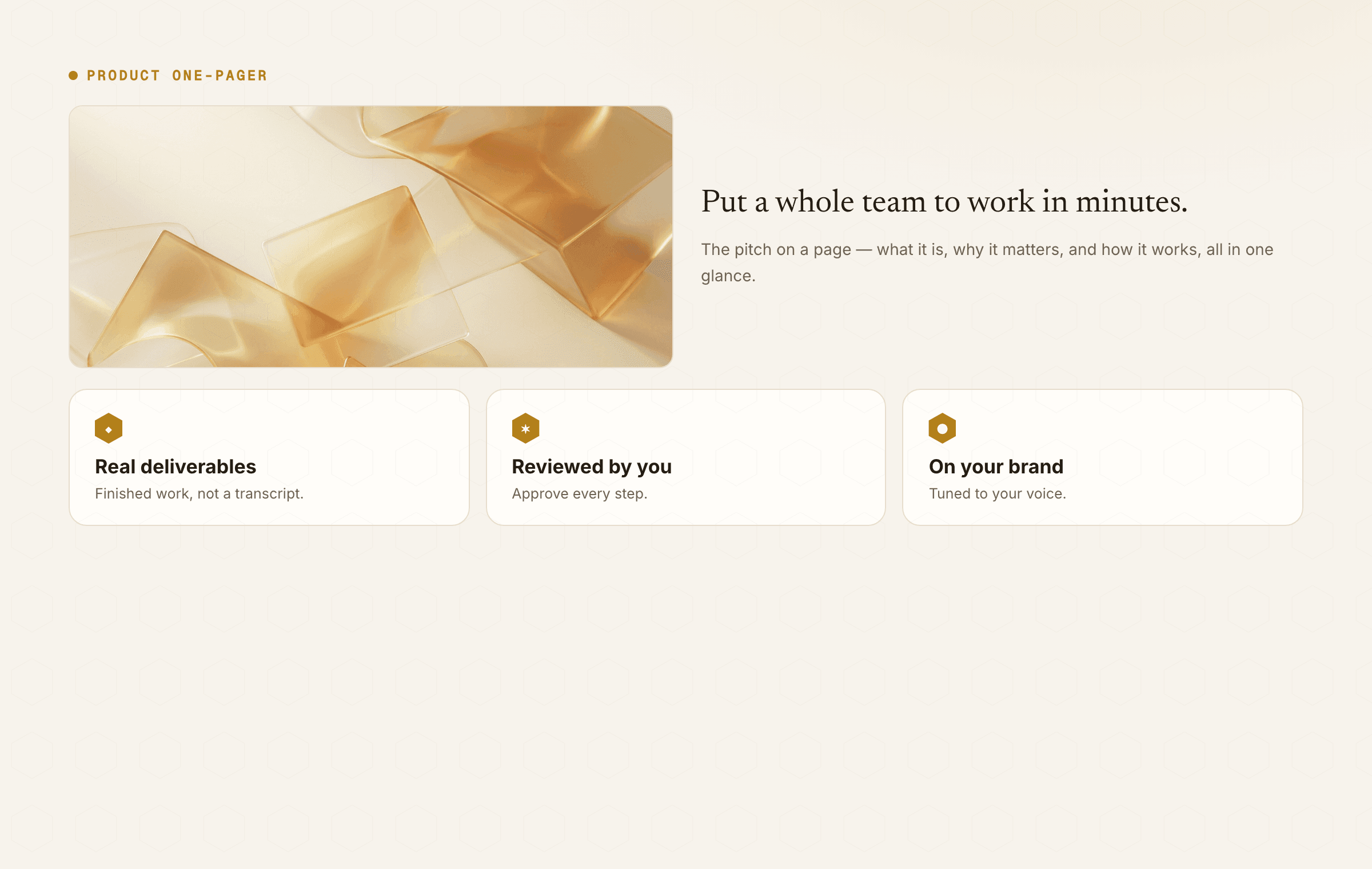 Product one-pager